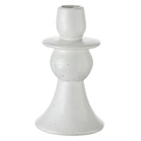 White Ceramic Candle Holder, 6"