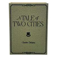 Beige Linen Tale of Two Cities Book Box, 11"