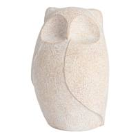 Natural Wood Finish Resin Owl Figurine, 4x6