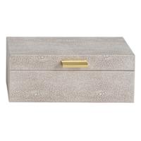 Natural Rectangle Leather Box, 8x4