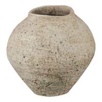 White Ceramic Vase, 9.5"