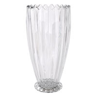 Clear Glass Vase, 10.6"