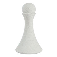 Matte White Resin Chess Pawn Figurine, 6"