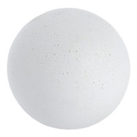 Matte White Resin Cement Look Orb, 4"