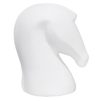 White Ceramic Horse Figurine, 8.5"