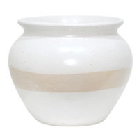 Matte Cream with Dot Ceramic Vase, 11x13