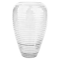Etched Glass Vase, 11"