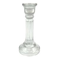 Clear Glass Taper Candleholder, 3x6
