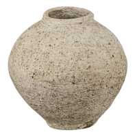 White Ceramic Vase, 6.5"