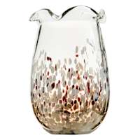 Brown & White Pie Crust Vase, 9.7"