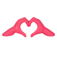 Pink Heart Hands Sculpture, 15"