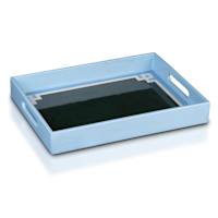 Green and Blue Lacquer Tray, 15x11