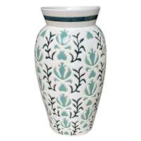 15.7In Green Color Ceramic Vase, 15.7"