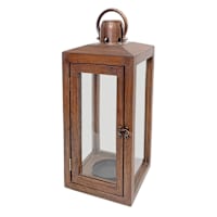 Brown Wood Cole Lantern, 18"