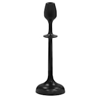 Black Metal Candleholder, 12"