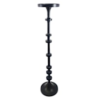 Aluminum Black Candleholder, 27"