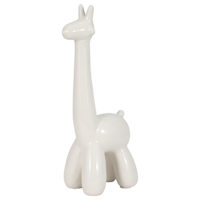 White Giraffe Balloon Animal Figurine