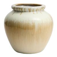 Reactive Amber Latte Ceramic Vase, 7.1