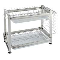 REAL SIMPLE Metal Dish Rack with Utensil Holder