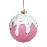 Pink Frosted Sprinkle Ornament, 3"