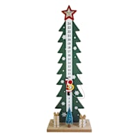 Green Wooden Christmas Tree Calandar, 24"