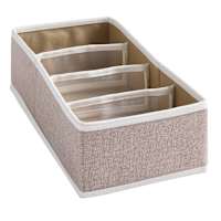 REAL SIMPLE 4-Section Fabric Closet Drawer Organizer