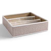 REAL SIMPLE 3-Section Fabric Closet Drawer Organizer