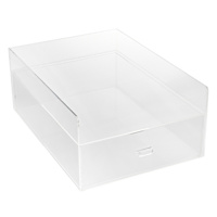 REAL SIMPLE Clear Acrylic File Holder with Drawer