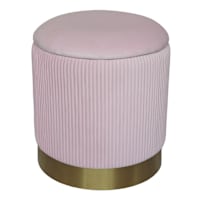 Michelle Storage Ottoman, Chalk Pink
