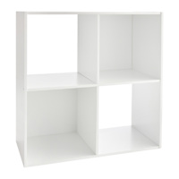 REAL SIMPLE 4-Cube White Modular Storage System