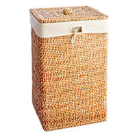REAL SIMPLE Rattan Laundry Hamper with Lid