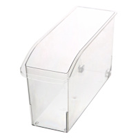 REAL SIMPLE Tall Clear Storage Container with Wheels
