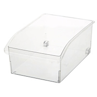 REAL SIMPLE Short Clear Storage Container with Wheels