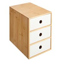 REAL SIMPLE 3-Drawer Desktop Organizer Bamboo