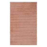 Canyon Striped Blush Faux Fur Rug, 4x6