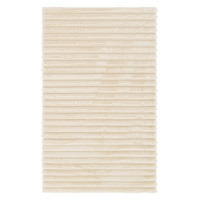 Canyon Ivory Striped Faux Fur Area Rug, 4x6