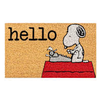 Snoopy Typewriter Hello Coir Mat, 18x30