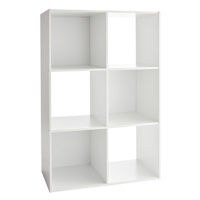 REAL SIMPLE 6-Cube White Modular Storage System, 13"