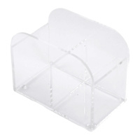 REAL SIMPLE 2-Compartment Acrylic Divided Pencil Holder