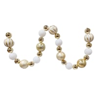 White & Gold Jumbo Shatterproof Garland, 79.5"