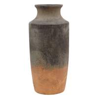 Brown Rustic Wash Ceramic Vase, 16"