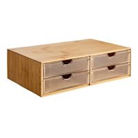 REAL SIMPLE 4-Drawer Bamboo Cosmetic Organizer