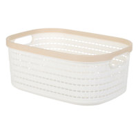 REAL SIMPLE White Storage Basket, Medium