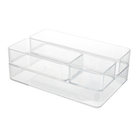 REAL SIMPLE 4-Piece Stackable Organization Set, Clear