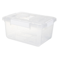 REAL SIMPLE Clear Waterproof Storage Tote, Small