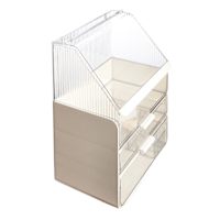 REAL SIMPLE Oversized Cosmetic Organizer with Drawers, White