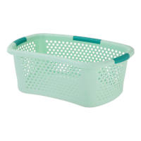 REAL SIMPLE 2-Tone Laundry Hip Basket, Green