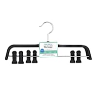 REAL SIMPLE 3-Pack Matte Skirt & Pant Hanger, Black