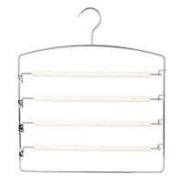 REAL SIMPLE 5-Tier Foam Grip Pant Hanger, Beige