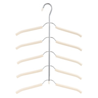 REAL SIMPLE 5-Tier Foam Grip Shirt Hanger, Beige